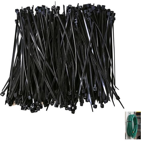 Lot de 300 Colliers de Serrage en Nylon Noir, 100mm x 1.8mm, Attaches Autobloquantes pour Câbles, Robuste et Durable, utilisation universelle à l'intérieur et à l'extérieur, pour une fixation sûre dan (1/5)