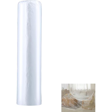 Rouleaux Bache Protection Peinture 400CMx20M, Bache Plastique Transparente (1/5)