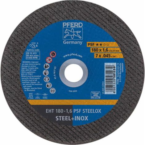 Trennscheibe PSF STEELOX D150x1,6mm ger.INOX Bohr.22,23mm PFERD