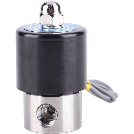 Elettrovalvola normalmente chiusa G1/4" in acciaio inox 304, 12V DC (1/5)