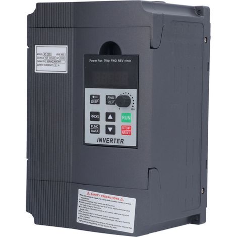 Jeffergarden AT1-2200S Convertisseur de Fréquence VFD 2.2kW, Entrée DC220V, Sortie Triphasé 0-380V, Régulateur de Vitesse Universel VFD, pour Moteur, Machine CNC, Ventilateur-DOU