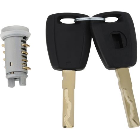 Store 1 barillet de serrure de porte avec clés compatible avec Fiat 500 2007-2022 compatible avec Fiat Punto 188 1999-2010 OE 71771348 39,4 x 19,7 mm Assemblage de serrure de porte de véhicule (1/5)