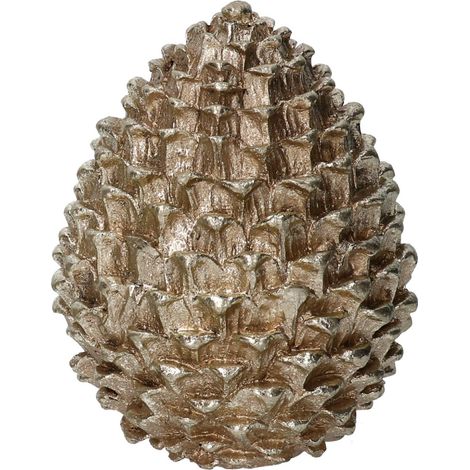 Pigna resina oro cm13x13h16,5