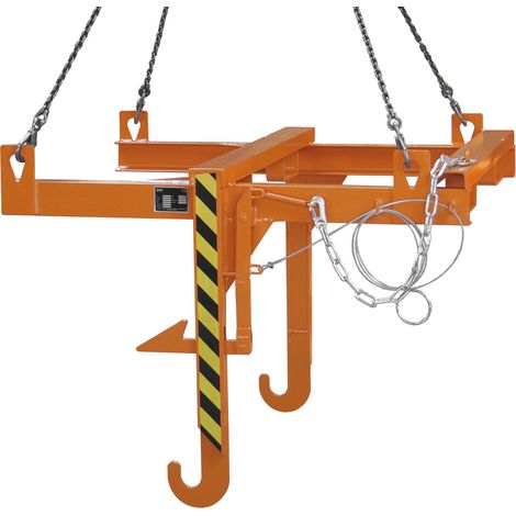 Bauer Kipptraverse für Baustoffbehälter BBT, lackiert, Gelborange