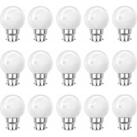 Lot de 15 ampoules Led Blanc B22 Incassables - Guirlandes guinguette - Culot baïonnette (1/5)
