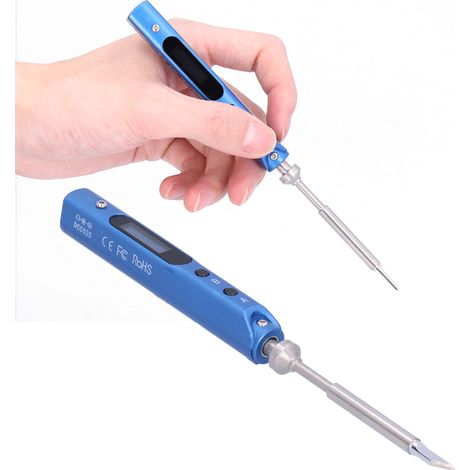 Blauer Lötkolben SQ-001 mit 19V-Netzteil nach europäischem Standard (europäischer Standard 100-240V) (1/5)