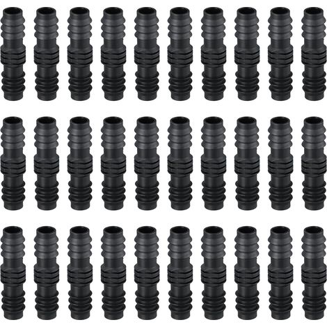 30 Pièces 16mm Raccords de Tuyau Arrosage, Raccords D'Irrigation Goutte à Goutte, Connecteurs Cannelés de Tuyau en Plastique, Connecteurs de Tuyaux d'Arrosage, Direct pour Système D'Irrigation (1/5)