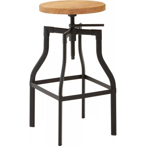 Premier Housewares New Foundry Ash Seat Bar Stool (1/5)
