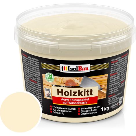 Holzkitt Spachtelmasse Holzspachtelmasse Innen Außen 1 kg Esche ( Nr. 16 ) (1/5)