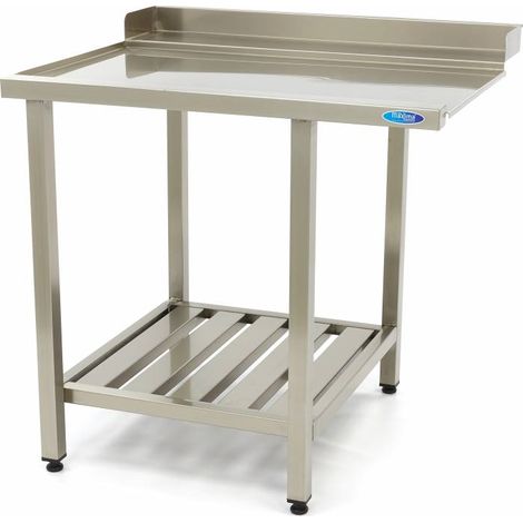 Table Lave-Vaisselle - 70 x 75 cm - Gauche - avec Dosseret + Étagère - Maxima
