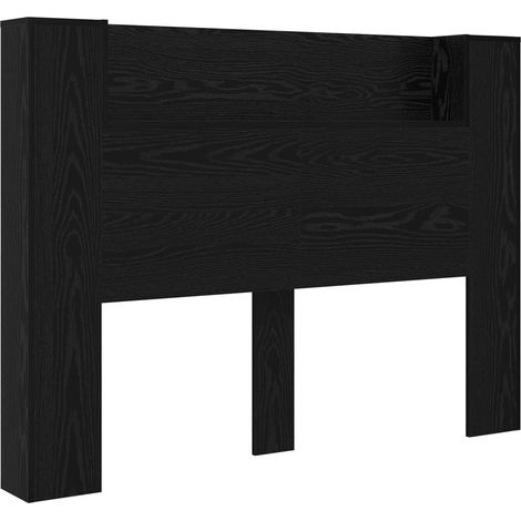 Maison Exclusive - Testata con Mobile e LED Rovere Nero 140 x 16,5 x 103,5 cm