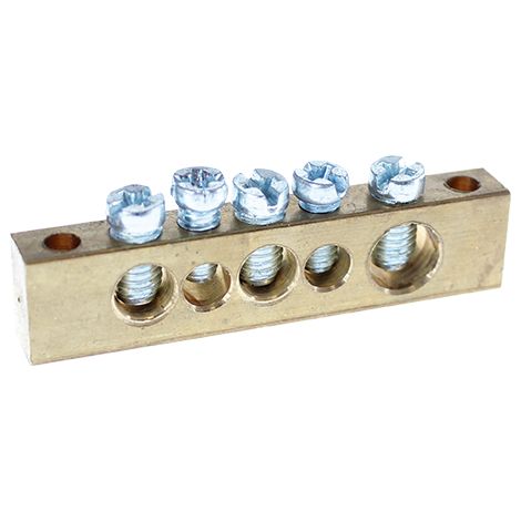 Barrette laiton 5 trous