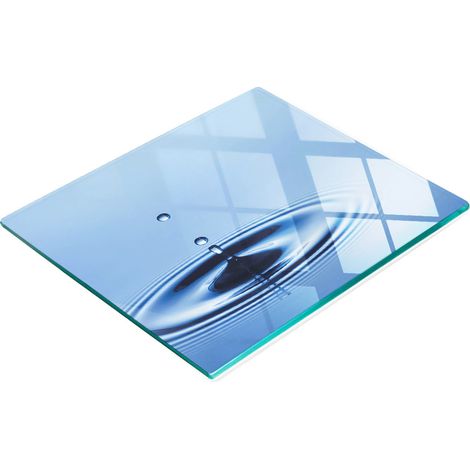 Tabla de cocina de vidrio templado con gr谩fico decorativo de gotas de agua 60x52 cm (1/5)