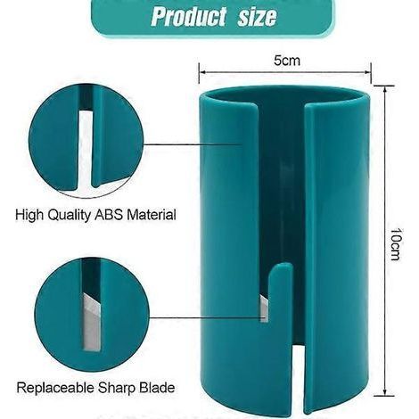 Lot de 4 coupe-papier cadeau coulissants - Coupe-rouleau portable pour emballage cadeau de Noël et d'anniversaire (1/4)