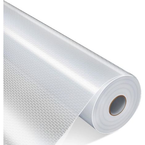 Tapis de Tiroir, 45 cm x 600 cm en EVA Antidérapant pour Tiroirs, Tapis de Tiroir DIY Non Adhésif, Tapis de Protection pour Armoire, Réfrigérateur, Tiroirs et Étagères, Transparent (1/5)