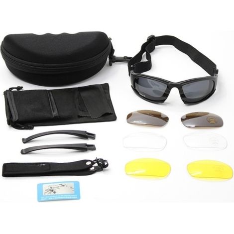 Lunettes de soleil tactiques American Daisy x7 polarisées pour le tir, la vision nocturne et la moto, compatibles avec les appareils militaires. Version polarisée sans standard.