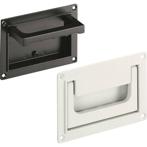 Rohde SK-79.R118.9005 Poignée en coquille rabattable avec ressort de rappel noir (L x l x H) 130 x 20.5 x 91 mm 1 pc(s) (1/2)