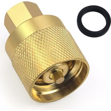 RE7141F Propane Forklift Connector Adapter Valve with Gasket – Brass Female Connector (1/4)