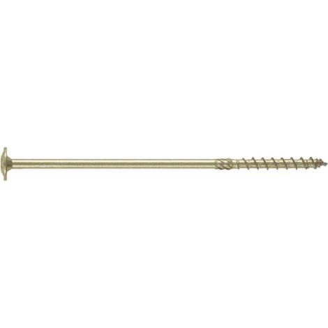 Vis à bois structurelle tête plate - Acier électrozingué jaune - Torx 6x80 mm - T30 - Boite de 50