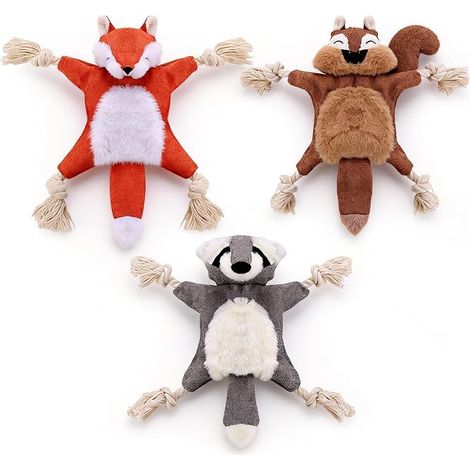 Jouets Chien Corde Couineur Corde Coton Jeu Intérieur Chiens Chiots (1/5)