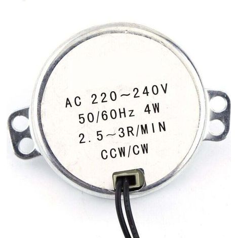 Moteur Synchronisé 1pc 220-240V Moteur Micro Ondes AC Synchronous Motor Geared Motor 4W CW/CCW(2.5-3RPM) (1/2)