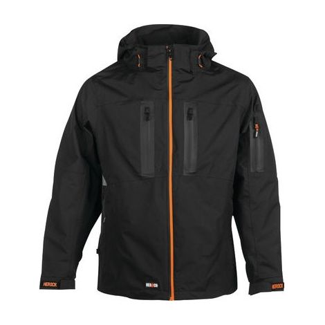 Veste de travail softshell respirante et thermique à capuche amovible HEROCK TRYSTAN Noir M (1/2)