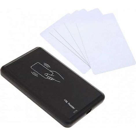 Lecteur de cartes magnétiques USB sans contact M1 S50 1K, port USB 125 kHz ou 13,56 MHz, pour système de contrôle d'accès R20C (5 cartes). (1/5)