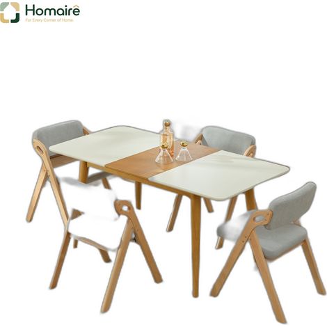 Esszimmerstuhl aus Massivholz grau 59 x 52 x 77 cm HOMAIRE (1/5)