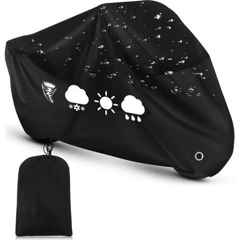 Motorradabdeckung, vogelkotabweisend, wasserabweisend, staub-/schnee-/regenabweisend, winddicht, Outdoor-Schutzhülle für Custom-Scooter, 245 x 105 x 125 cm
