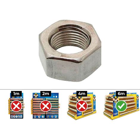 CAJA 100 unid. TUERCA HEXAGONAL DIN/REF 934 Ø12mm ZINCADO CELO (1/2)
