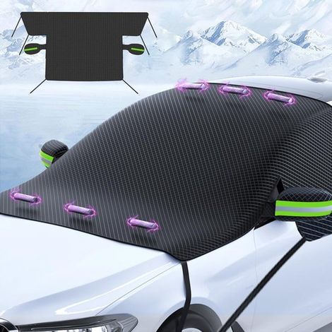 Funda universal para parabrisas - Magnética - Para hielo y nieve - Con protección para ventanas laterales y espejos (1/5)