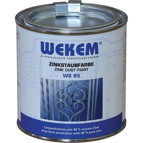 Couleur poussière de zinc WS85 gris foncé, mat métallisé 800 g boîte WEKEM (Par 12) (1/2)