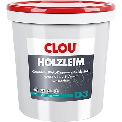 CLOU Colle à bois D3 10 kg PVAc-Colle à bois Résistance à la chaleur WATT91