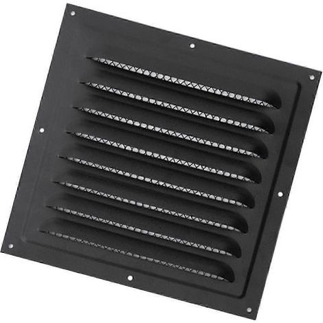 Grille de ventilation métallique à mailles serrées pour plafond, cuisine ou mur latéral, 15 cm x 15 cm, blanc ou noir, 25 cm x 25 cm (1/3)