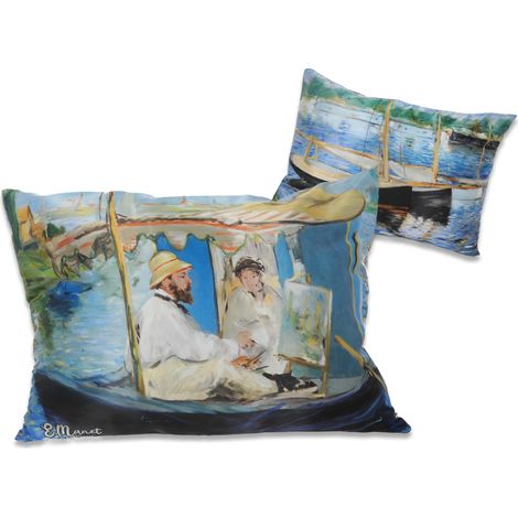 Dekoratives Kissen Jasiek, Füllung, Gemälde von Manet Carmani (1/3)