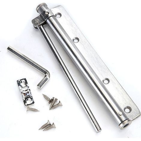 Türschließer aus Edelstahl mit einstellbarer Kraft, selbstschließender Türschließer, Kernsäulendurchmesser 16 mm, leichter und starker, langlebiger Türschließer mit silberner Feder (1/5)
