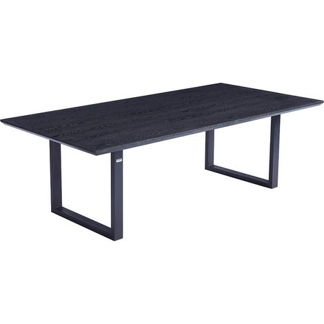 HOME DELUXE - Gruppo da pranzo quadrato AVENCIA incl. Piede a U - 240 x 120 cm Rovere scuro 6 sedie  Dotazione 6 sedie