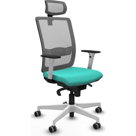 Sedia da ufficio piqueras y crespo Haches grigio similpelle bianco (1/2)