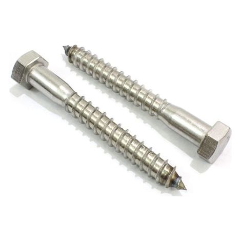 Vis bois à tête hexagonale, 1/4pouce x 1pouce, en Acier ( Prix pour Paquet de 100 )