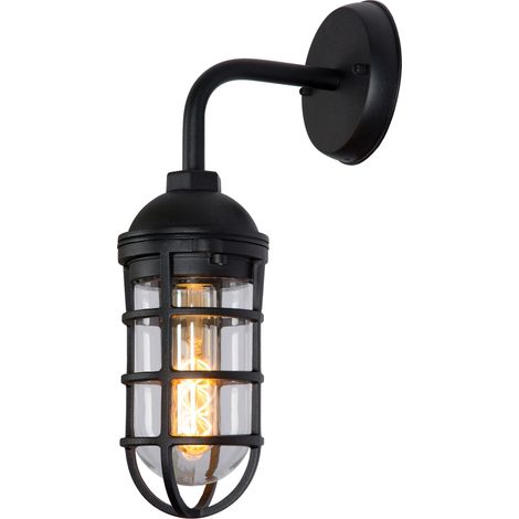 Applique extérieure Lucide LIMAL E27 60W noire IP44 (1/5)