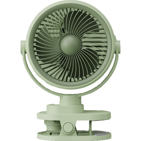 JSSEVN-Mini Ventilateu Portable Pince, Ventilateur USB avec Veilleuse, Ventilateurs de Bureau Silencieux, 5 Vitesses, Rotation 360° (1/5)