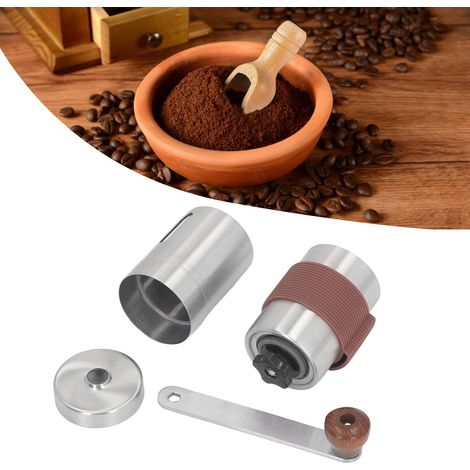 Moulin à Café Manuel Portable avec Cœur Céramique et Corps en Acier Inoxydable 304 (1/5)
