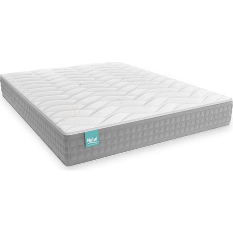 Nalui Colchón Viscoelástico 135x190x26cm Blanco Talaia ±26cm Firmeza Media con Tejido Strech Bambú. Reversible  Fabricado en España (1/5)