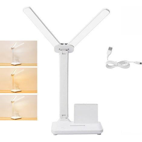 Lampe de bureau - Intensité variable et contrôle des couleurs - Lampe de bureau double LED - Rechargeable 4000 mAh (1/5)