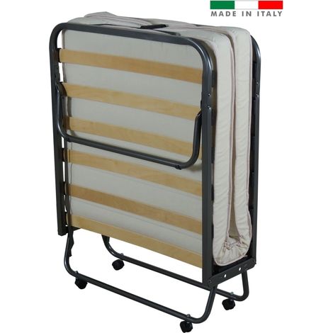 brandina letto pieghevole con materasso trapuntato da 10 cm 80x200x37 cm (1/4)