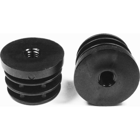 Ajile - Embout Polyamide Rond pour Tube Diamètre EXTÉRIEUR 40 mm épaisseur 1,0 à 1,5 mm - Fileté diam. 10 mm (M10)