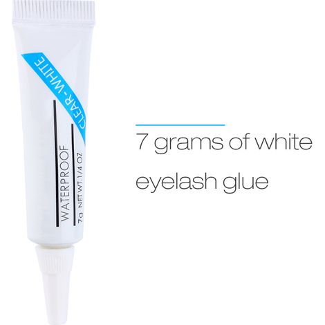 Colle à faux cils waterproof extra forte et transparente - Adhésif noir longue tenue pour bandes de cils (1/5)