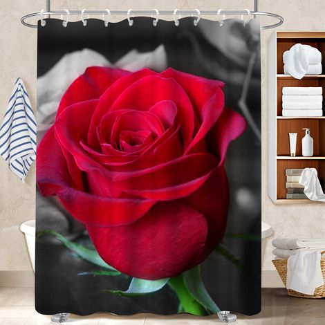 Kit rideau de douche en polyester 180x180 moderne bâche polyester douche pour un intérieur cosy et chaleureux (1/5)