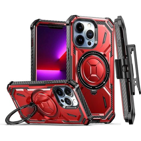 Kompatibel mit iPhone 13 Pro. Handyhülle mit MagSafe-Magnethalterung und rückseitigem Clip. Geschenkidee für G (1/5)