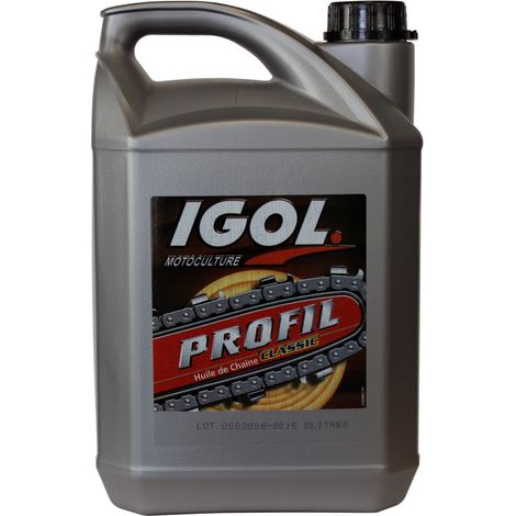 Huile de chaîne filante IGOL pour tronçonneuse et élagueuse - 5 litres